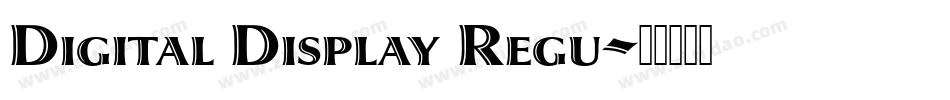 Digital Display Regu字体转换
